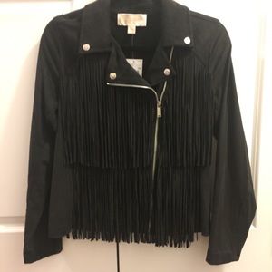 NWT MK fringe moto jacket- 6